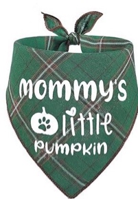 “Mommy’s Little Pumpkin” Bib (Grey Checkered, XL)