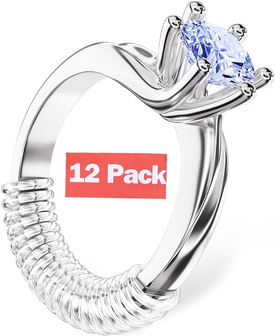 REIDEA Ring Adjuster, Invisible and Comfortable Non-Slip, Various Sizes to Fit Almost Rings (Not for Rings Wider Than 0.2 Inches/5 mm)