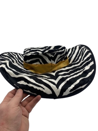 Cowboy Hat Cap Zebra Pattern Western Hat Outdoor Wide Hat Party Costume Hats for Men Women Kids Performance Hat