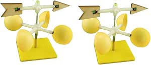 Totority 2pcs Mini Kit Windmill Classroom Instruments for Novelty Vane Durable Amusements Perpetual Color Plastic Direction Scientific Teachers Station Elementary Funny Teacher Kids Wind