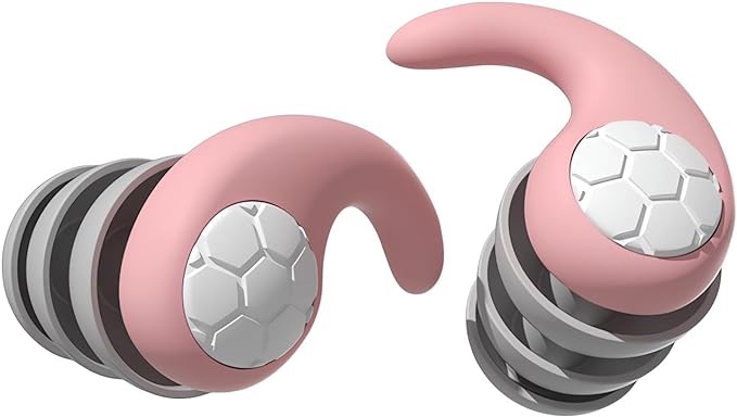 Ear Plugs for Sleeping Noise Reduction — Soft Silicone Reusable Ear Plugs for Sleeping, Hearing Protection for Noise Canceling - Ear Plug for Rest, Music, Parties, Festivals, Concerts (Pink)
