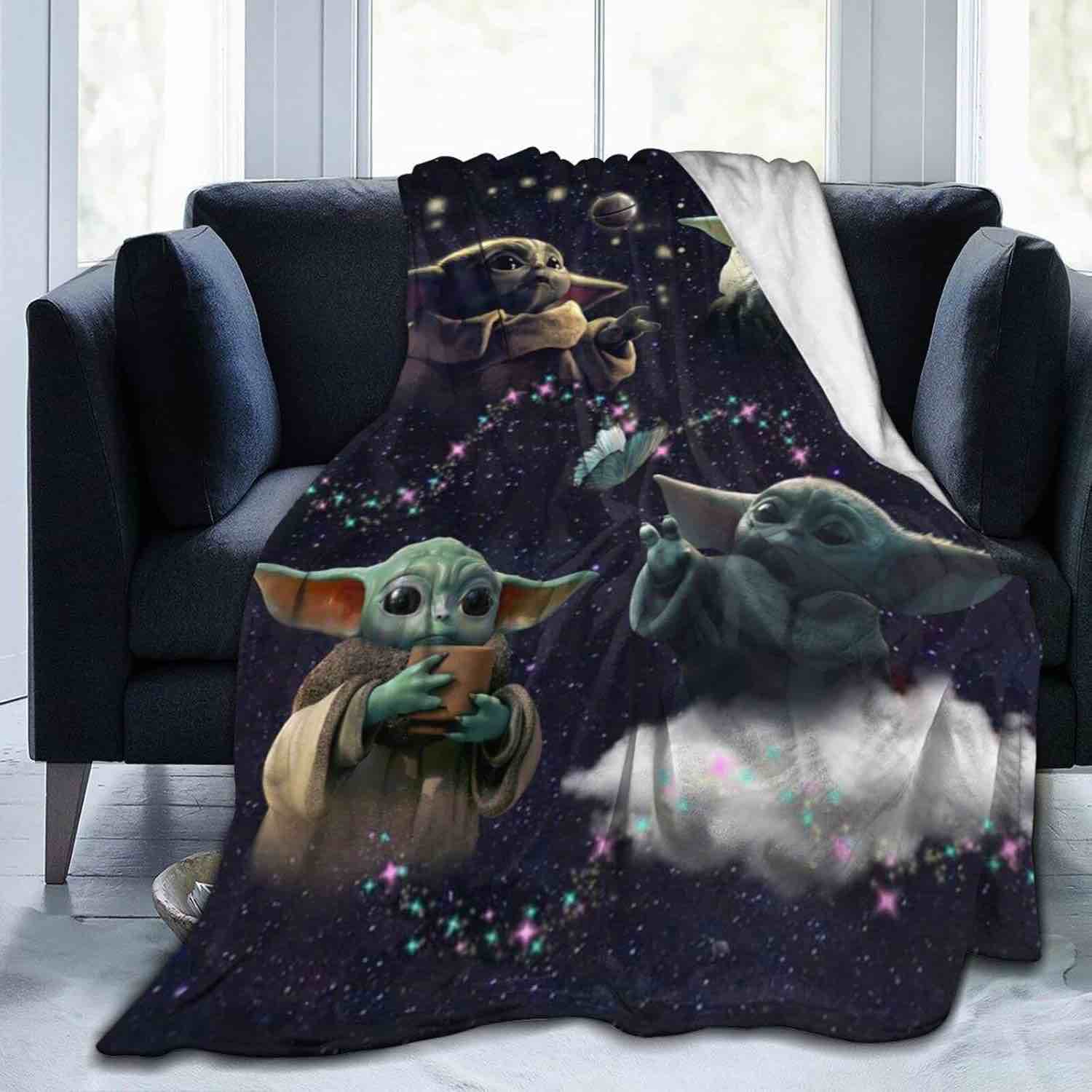 Ultra Soft Cartoon Blanket Plush Flannel Fleece Throw Blanket for Couch Sofa Bedding Living Room Warm Cozy Blanket for Kids Teenager Adult 50"x40"
