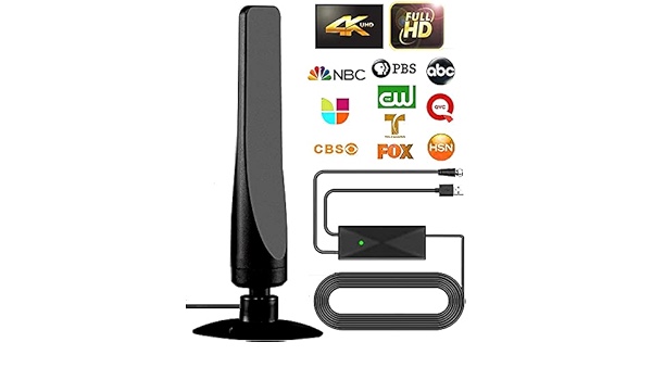 950+ Miles TV Antenna - Digital Antenna for TV Support 8K 4K 1080p Antenna TV Digital HD Indoor -TV Antenna for Smart TV and All Older TV's -Signal Booster 14FT Coax HDTV Cable [2024 Model]