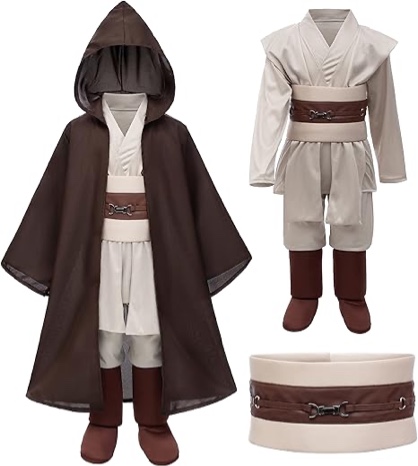 TOGROP 4 PCS Knight Costume for Kids Tunic Uniform Robe Pants Belt Outfit Boys Cosplay 3-12 Years