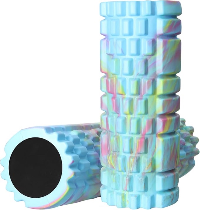 WIUUP 2 in 1 Hollow Column Foam Roller Set,Foam Roller for Legs and Muscles,High Density Foam Roller Massage Roller for Deep Tissue Massage.?Camouflage Blue Green Yellow?