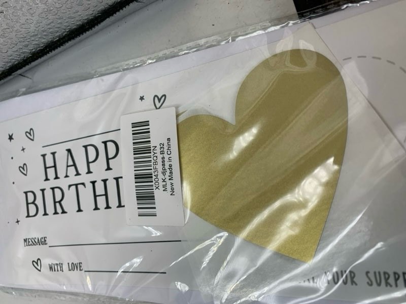 DZIMY 2 Set Scratch Reveal Card Happy Birthday Revealed Card Travel Surprise Scratch Card DIY Gifts for Birthday Holiday Wedding Valentine's Day Anniversary(Gold)-B32