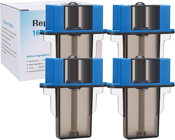 INRAGEO Rechargeable Repeller Cartridges — Compatible with E-Series & Radius Only, No DEET, Spray Flame (4 Pieces)