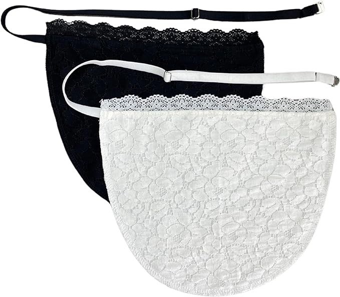 In Secret Cotton Nylon Lace Cami Cleavage Cover Insert - Pack of 2