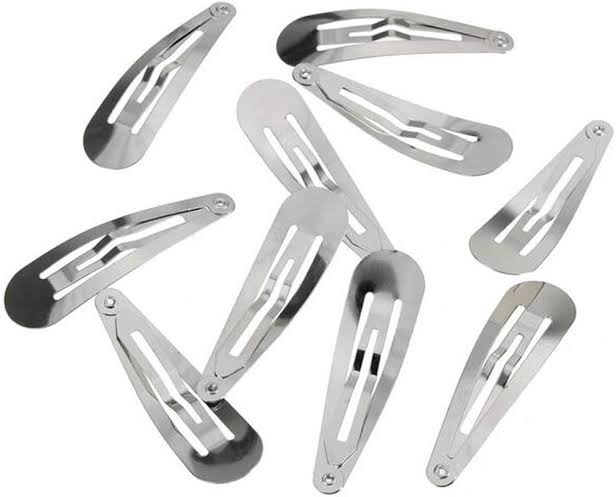 Adonop Hair Clips,Snap Hair Clips 30psc Metal Snap Hair Clips for BB Hair Clips Girls Women Silver Metal Hair Clips Accessories(3 Inch)