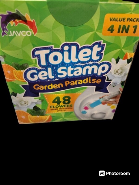 JAVCO -48 Flowers- Flower Toilet Gel Stamp | Toilet Scent Fresheners | Toilet Fresheners Gel Toilet (Orange & Gardenia)