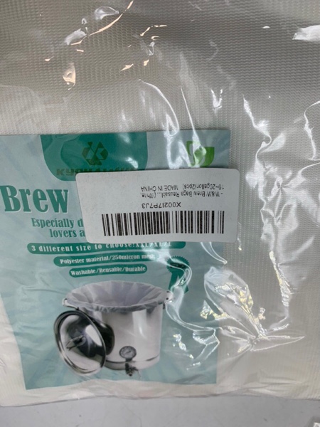 KYCHAIMUS Brew Bags Reusable 2PCS Straining Mesh Bag for Fruit Wine Cider Press Apple Grape Filter Bag Drawstring Brew in a Bag 250 Micron (White, 10~20gallon/2pcs)