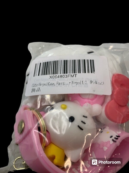 Cute Airpod Case for Airpod 1/2 (Pink Cat)