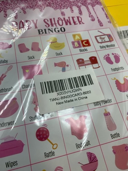 cyazila Pink Baby Shower Bingo Cards, Glitter Drips Baby Shower Games, Baby Shower Bingo Games, 24 Player Bingo Game Sets for Adults, Baby Shower, Gender Reveal Party, Outdoor Indoor Games, B002