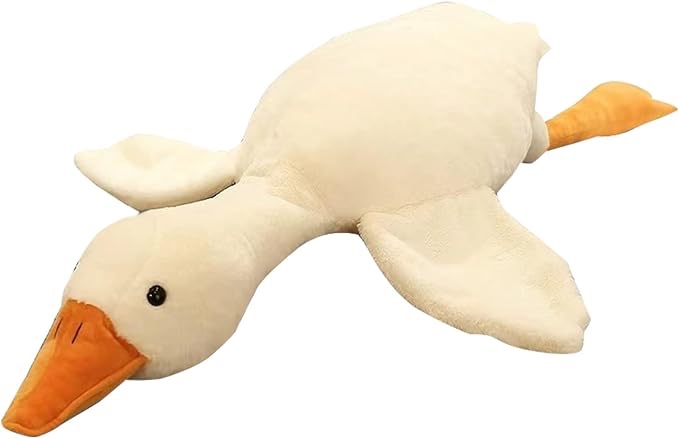 HFZXM 19.7" White Goose Stuffed Animal White Swan Throw Plush Toy Soft Sleeping Pillow