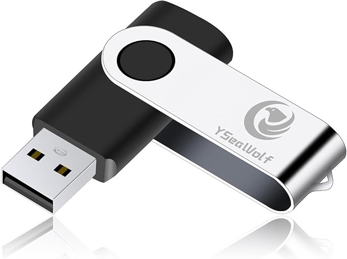 USB Flash Drive 2000GB, 2.0 USB Thumb Drives YSeaWolf for Computer/Laptop, External Data Storage Drive with Rotated Design, Memory Stick, Jump Drive Storage for Storing Photo/Video/Music/File(Black)