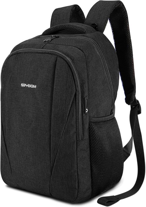 15.6 Inch Laptop Backpack with Laptop Compartment - Anti-Theft Travel Computer Bag with USB Charging Port - Business, Work, and College Carry-On Backpack for Women & Men, 21L, Black