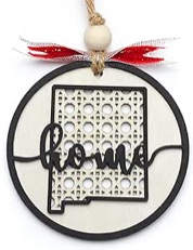 New Mexico Christmas Ornaments for Christmas Tree, American State Christmas Decorations, States Ornaments Gifts, Rattan Home State Ornament 2023 (New Mexico)