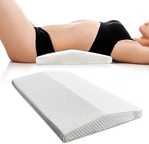 Lumbar Support Memory Foam Pillow - Suitable for Side, Back, and Stomach Sleepers, Helping to Alleviate Lower Back Pain - Triangular Wedge Long Pillow
