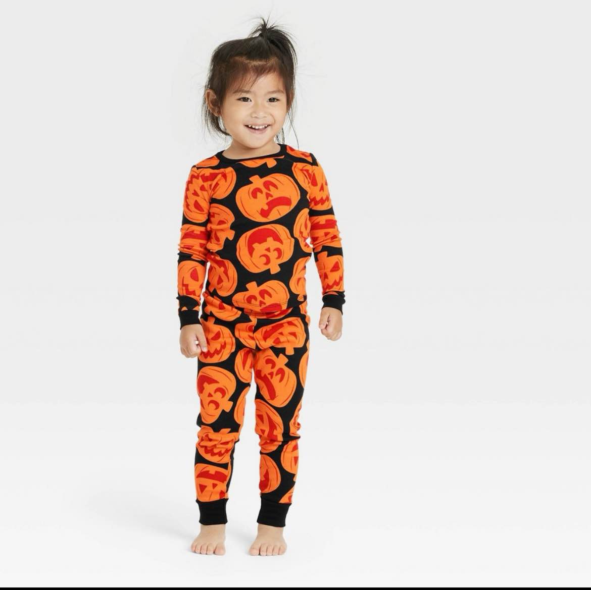 Women's Halloween Pumpkins Matching Family Pajama Set - Hyde & EEK! Boutique Orange L