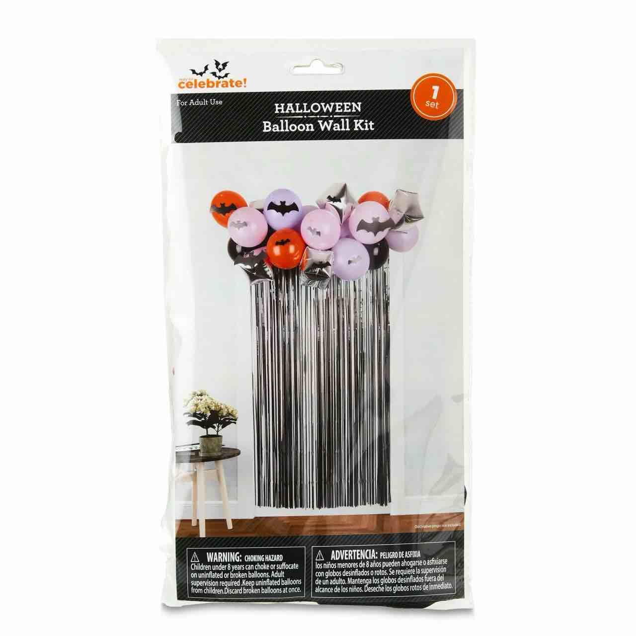 Halloween Multi-Color Balloon Wall Kit, by Way To Celebrate