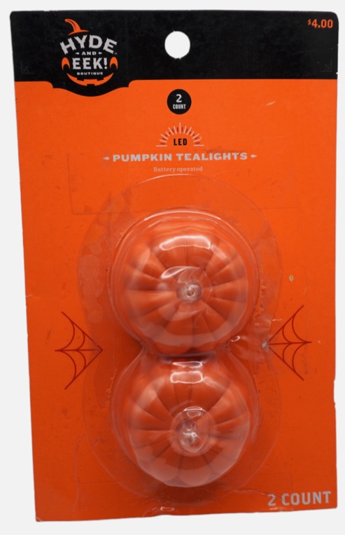 2pk LED Pumpkin Shaped Halloween Tea Lights - Hyde & EEK! Boutique™