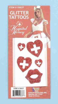 Nurse Glitter Tattoos- Brand New- I Sheet 
