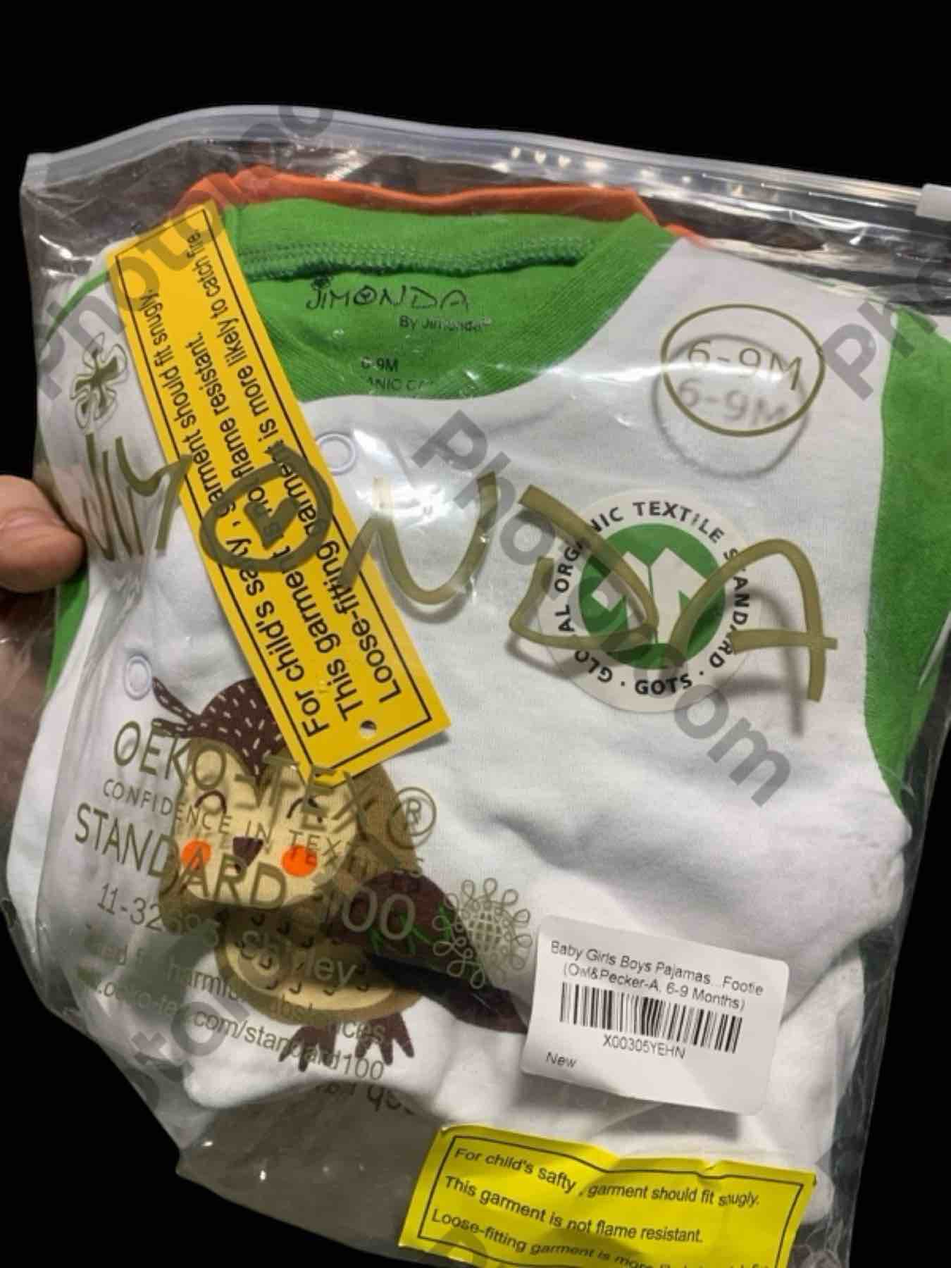 Jimonda Baby Romper Boys Girls Cotton Pajamas 2-Way Zipper Footless Sleep and Play 6-9 Months (Pack of 2)