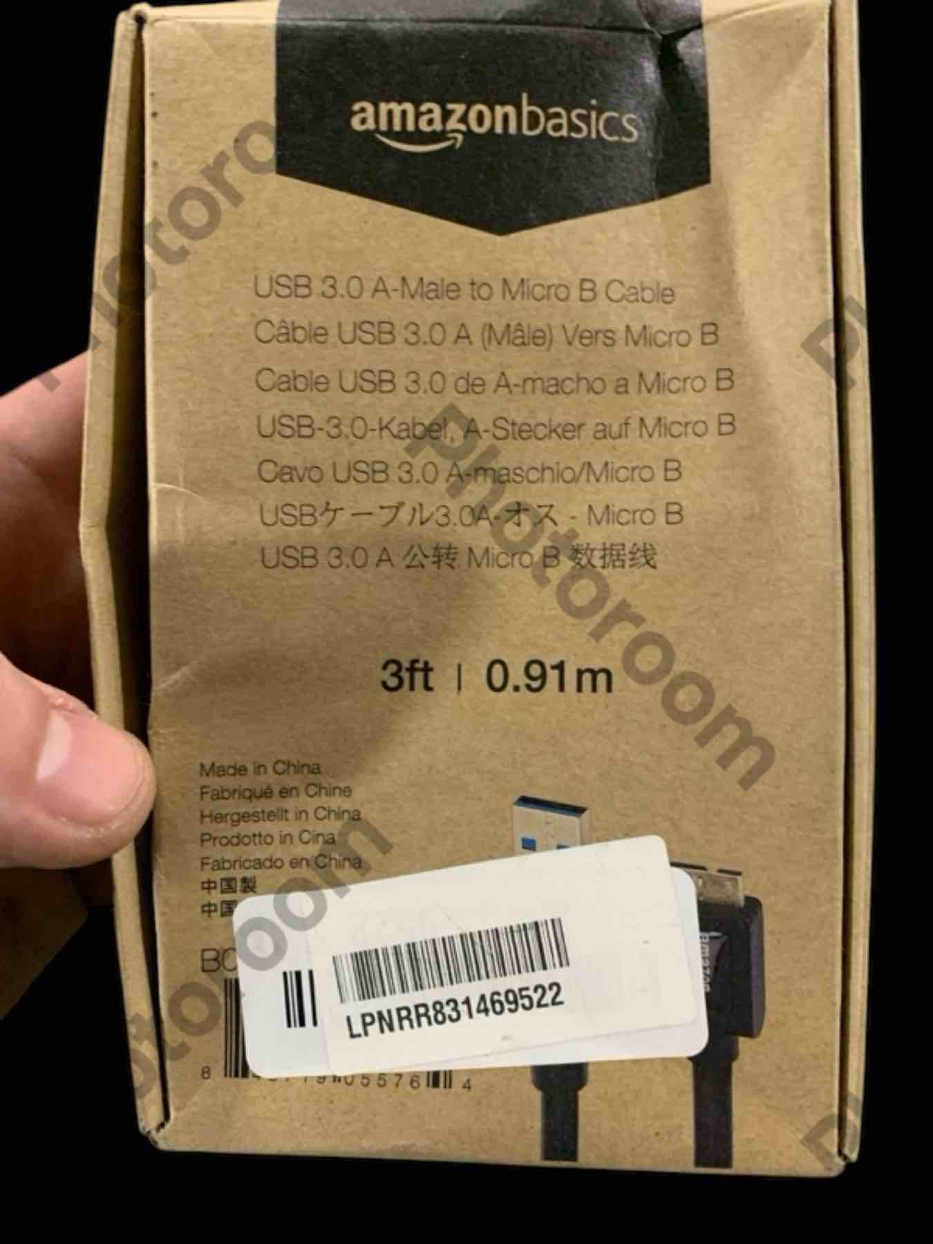 USB 3.0 A-Male to Micro B Cable 3ft/0.91m