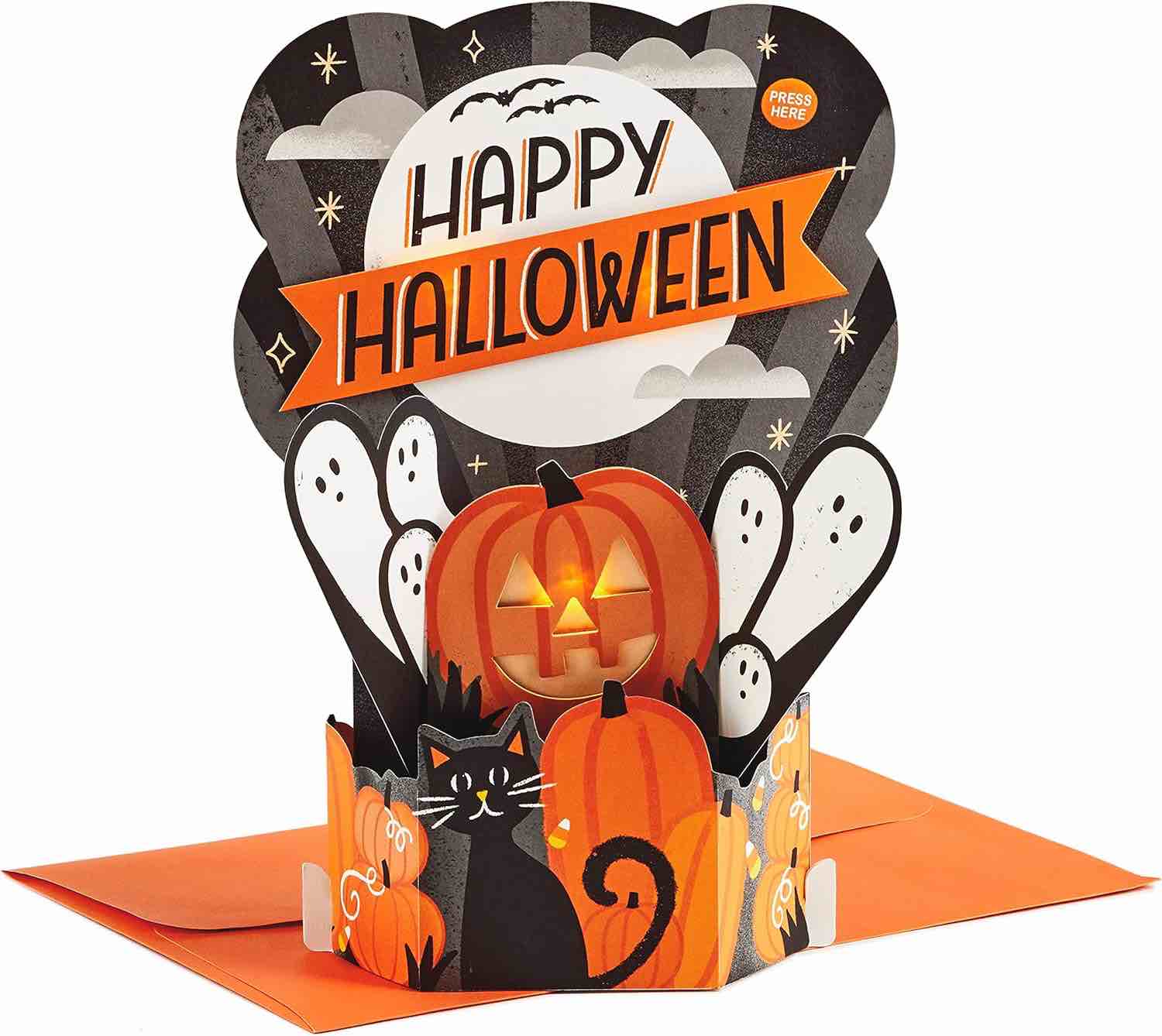 Hallmark Paper Wonder - Halloween Musical Pop-up Card (Scary Pumpkin Patch)