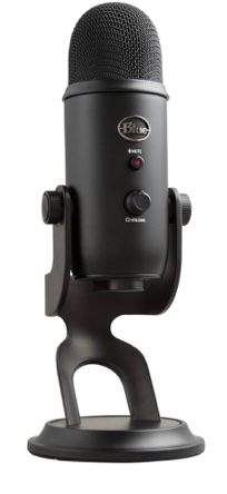 Blue Yeti USB Microphone for Recording, Streaming, Gaming, Podcasting on PC and Mac, Condenser Mic for Laptop or Computer with Blue VO!CE Effects, Adjustable Stand, Plug and Play - Blackout