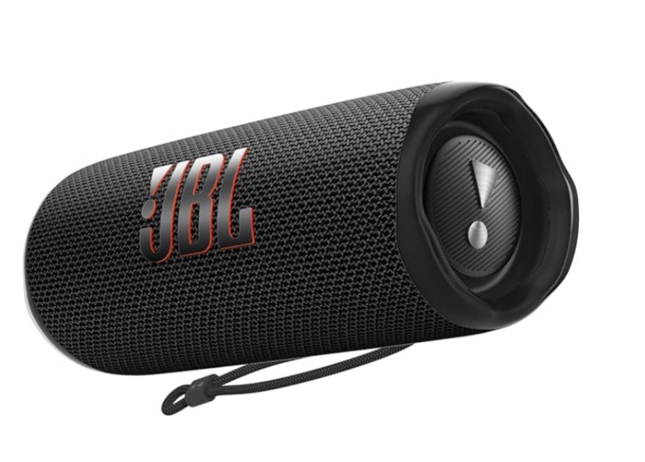 JBL Flip 6 - Portable Bluetooth Speaker, powerful sound and deep bass, IPX7 waterproof, 12 hours of playtime, JBL PartyBoost for multiple speaker pairing, speaker for home, outdoor and travel (Black)