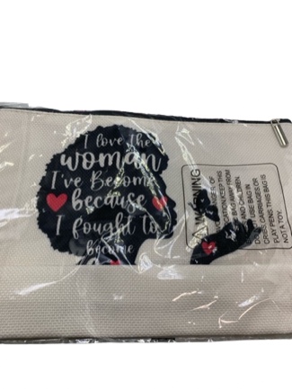 DJHUNG Black African American Women Girl Makeup Bag Inspirational Gifts for Women Funny I Love The Woman Travel Pouch for Female Teen Girls Friend Nurse Mom Aunt Sister Birthday Christmas Travelling