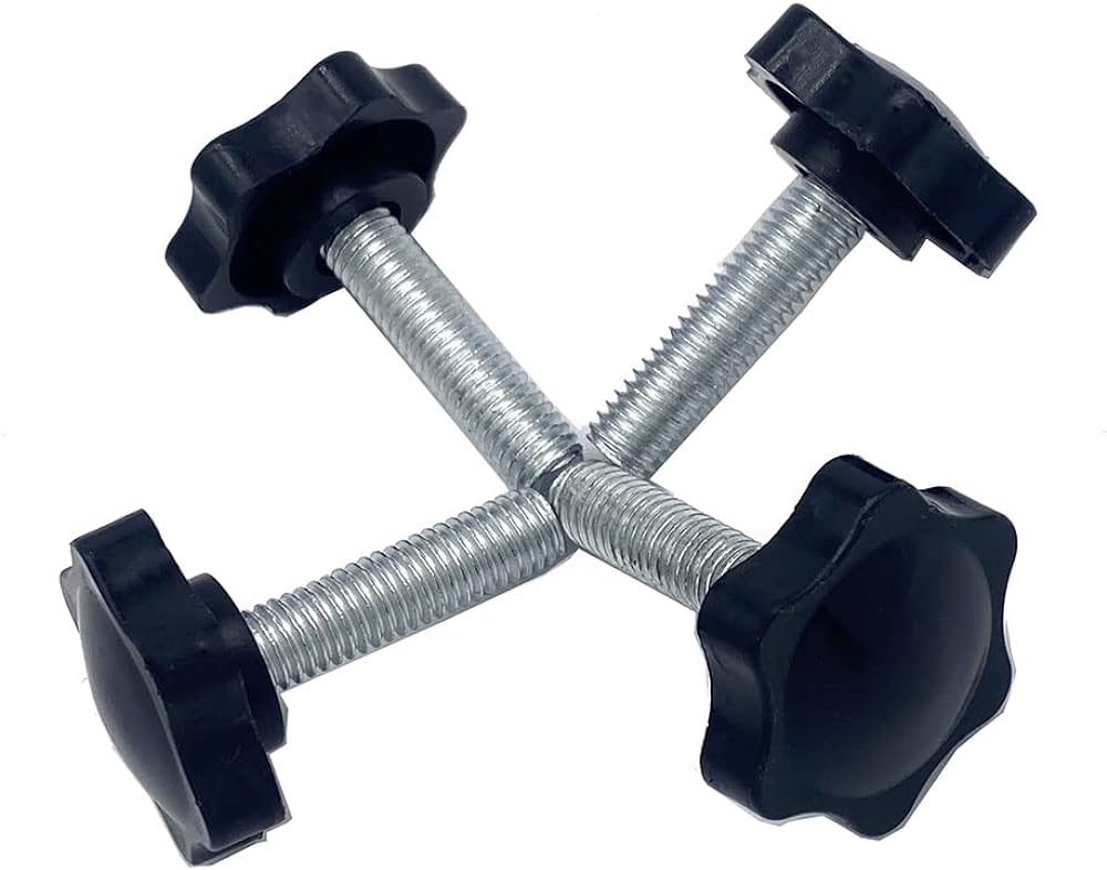 Facaimao 4Pcs Clamping Screw Knob, Black Plastic Hex Shaped Hand Knob Internal Thread nut M8 x 30mm