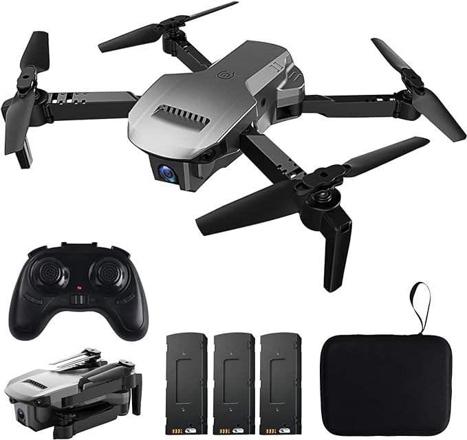 Drone with Camera for Adults 4k FPV 120° wide-Angle WiFi RC Quadcopter Long flight time (3 Batteries) Helicopters Flips RTF