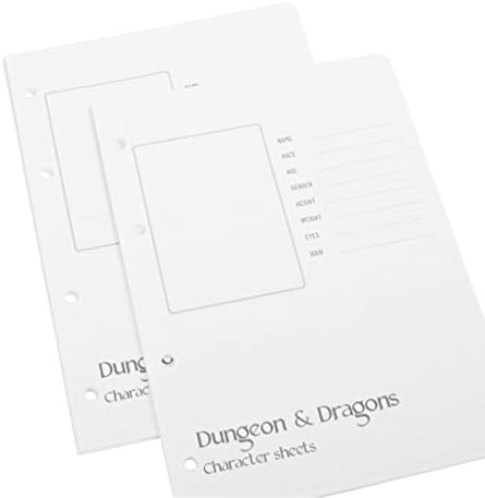 SMONEX Blank Notebook - Blank Grid & Lined Journal for Game Notes, Tracking, Drawing and More - Accessories Essentials Kit for DnD - Dragon Engraving