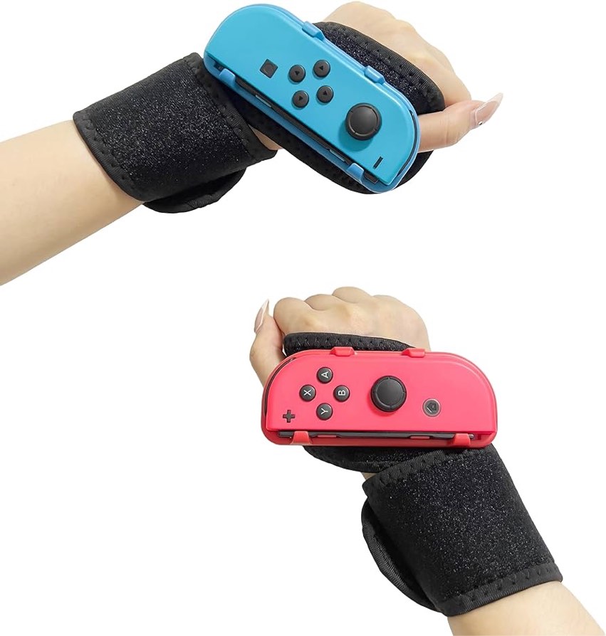 HONAMWINPRO 2 PACK Joycon Grip Strap for Switch Just Dance 2023 2022 2021 2020 2019 Switch Just Dance Wrist Bands/Wristbands Red/Violet