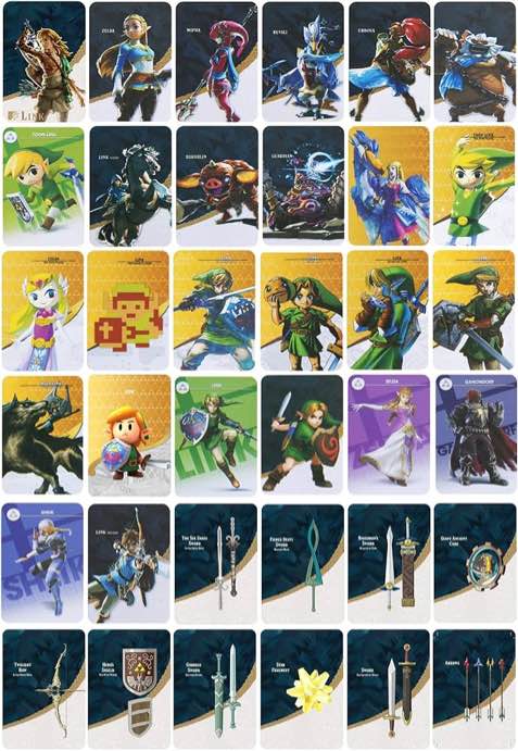 37pcs Mini BOTW TOTK Link Card Compatible with Legend of Zelda: Breath of The Wild and Tears of The Kingdom