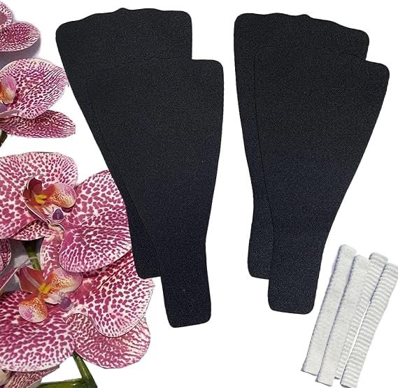 BIMEI Self-adhesive Reusable Tape AVOID CAMEL TOE Gaff Alternative - for Women Transgender, Crossdressing A Pair (Black(4 Pairs), L)