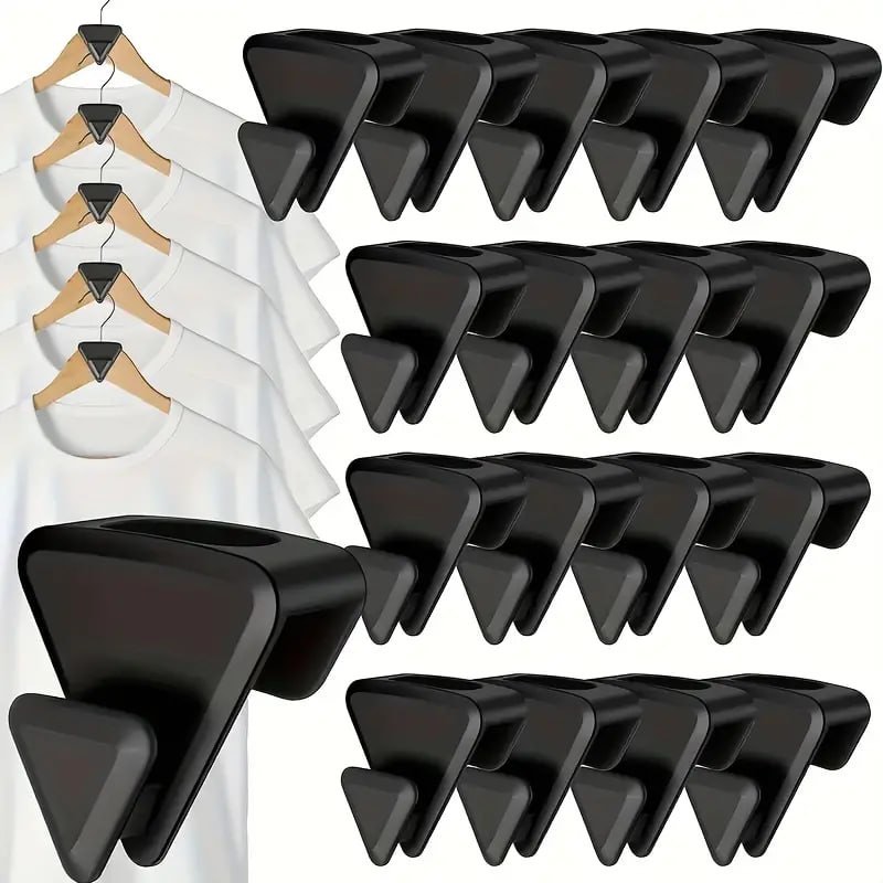 36 pcs Space Saving Hanger Hooks, Space for Triangles Hangers, Space Saving Closet Organizers and Storage Hanger Extender AS-seen-on-tv(White