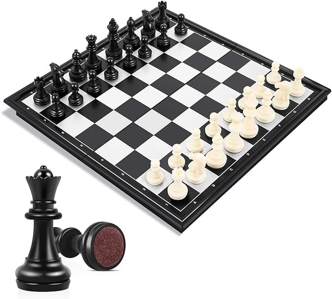 Travel Chess Set Magnetic - Pedolini 9.7 Inches Portable Chess Board Folding Chess Game Gifts