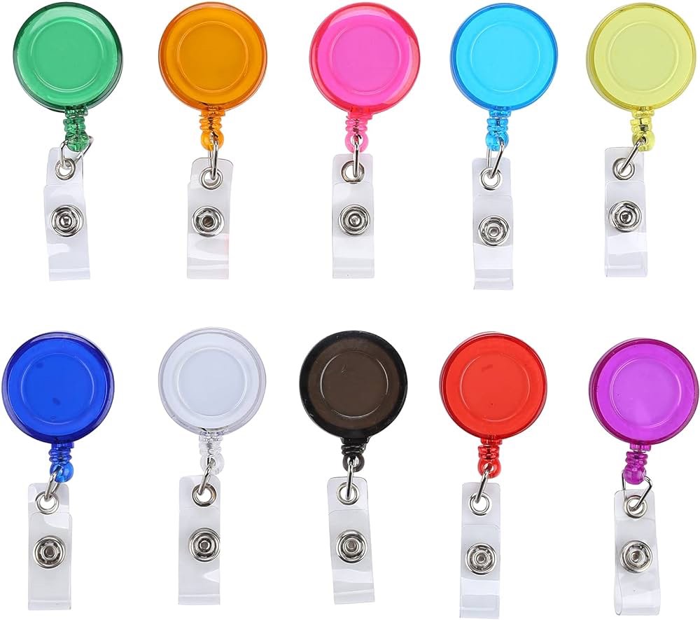 Aketek Lot 50 ID Badge Holder Reel Retractable Key Clip Wholesale Price 10