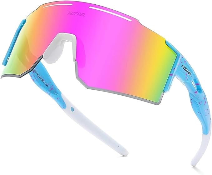 YCDAQCW TR90 Frame UV400 Cool Sunglasses For Men and Women Outdoor Shades Sport Sun Glasses For Baseball Cycling Running