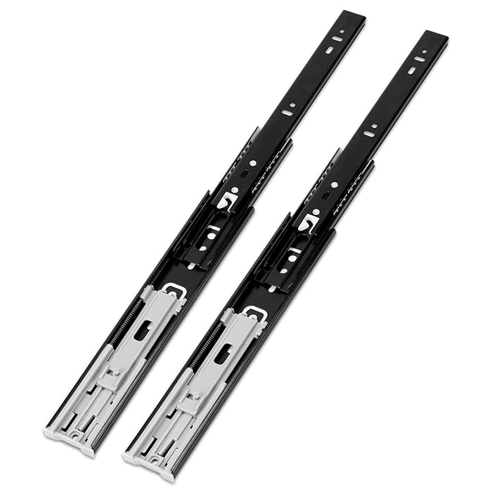 Welan Soft Close Drawer Slides, 3 Fold Full Extension Less Noise Ball Bearing Drawer Slides, Heavy Duty Drawer Slides, 12 Inch, 1 Pair