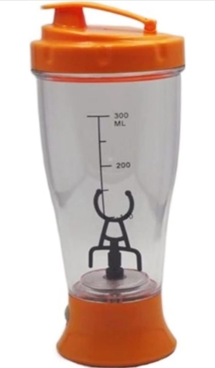 KUAOXK 350ml Portable Electric Protein Powder Mixing Cup Automatic Shaker Water Bottle Stirring Mixer (Size : 350ml, Color : Orange)