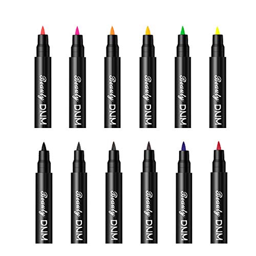 ETEDES 2 pack black eyeliner with 1 eyebrow brush,#liner27