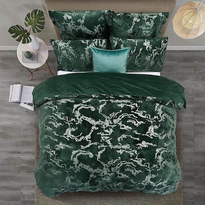 KONNEXX Greek Velvet Duvet Cover Set (King)