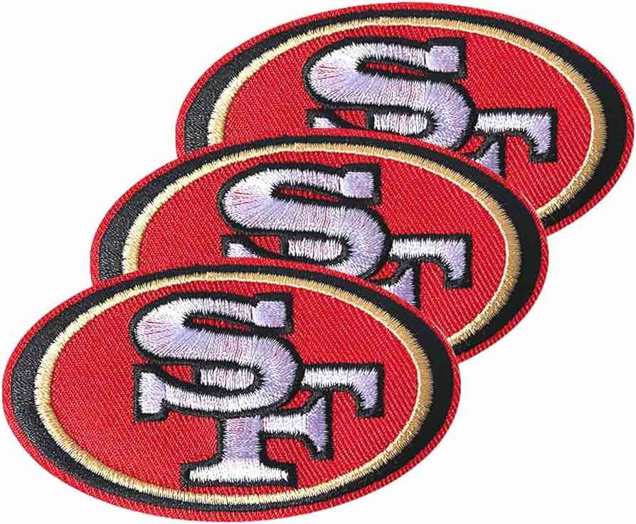 3 Pcs Rugby Team Logo Iron-on Patches, Team Fans Logo Embroidered Applique Patches for Clothing, Pants, Jacket, Backpack,Jeans, Hat and More -SF