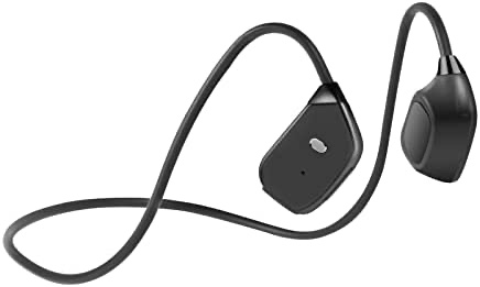 Genofo Open-Ear Bluetooth Bone Conduction Sport Headphones - Sweat Resistant Wireless Earphones for Workouts and Running - Built-in Mic, with Headband(Black)