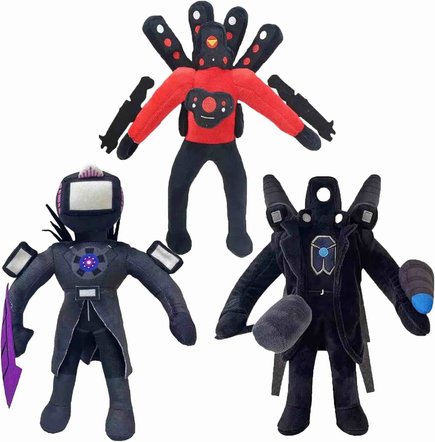 WINTERCRUSH Skibidi Toilet Plush, Upgrade Titan TV Man Plush, Skibidi Toilet Toy (Titan *3)