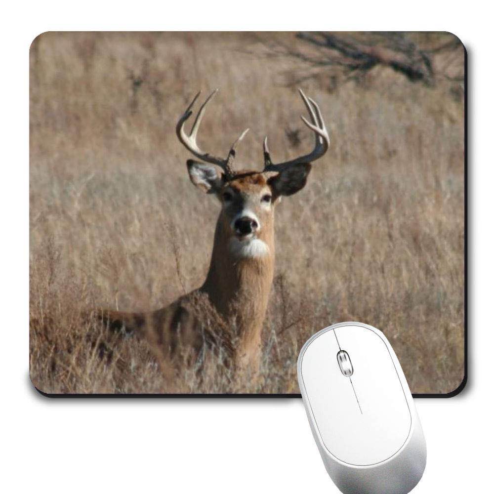 Yaxazepluy - Buck Deer Camo Mouse Pad, Gaming Rectangle Mousepad for Computer Laptop Non-Slip Rubber Desk Mat,Cute Office Gift (9.5 X 7.9 Inch)